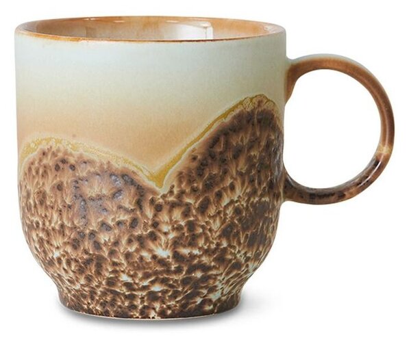 Béžovo-hnedý hrnček Coffee 70s Shell - 10 * 7 * 8cm / 250 ml - HKLIVING