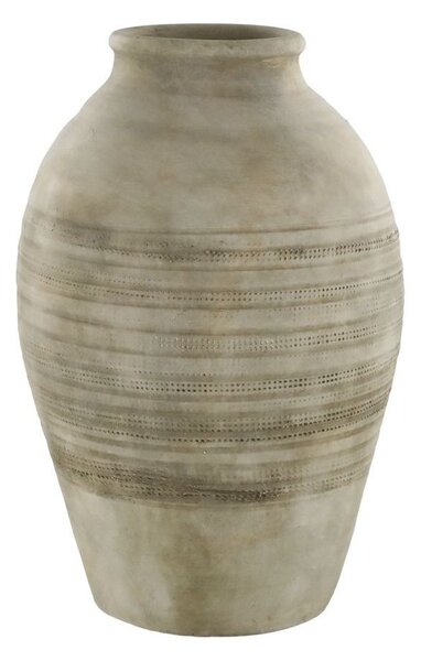 Béžová antik dekoračná terakotová váza Lourdes - Ø 25*37 cm - Chic Antique