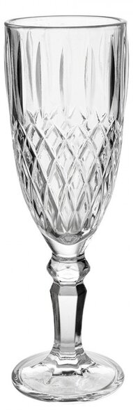 Transparentný pohár na šampanské Diamond - Ø 6*19 cm / 150 ml - Clayre & Eef