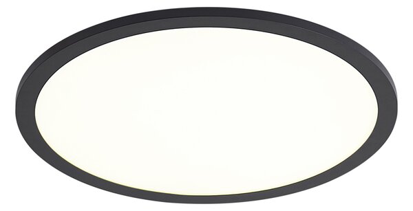 Inteligentný LED panel čierny 40 cm vrátane LED stmievania na teplú farbu s diaľkovým ovládaním - Knob