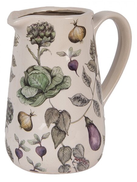 Keramický dekoračný džbán The Kitchen Garden M - 16*12*18 cm - Clayre & Eef