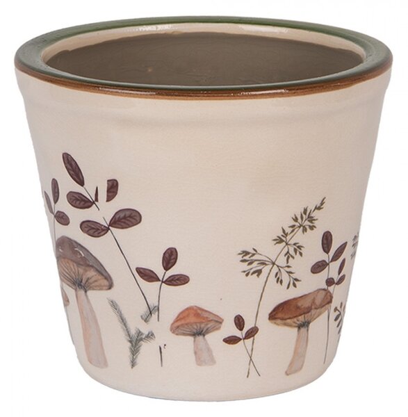 Béžový obal na kvetináč s hubkami Little Forest Jewels S - Ø 12*11 cm - Clayre & Eef