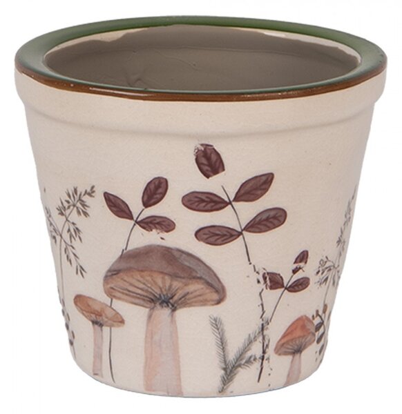 Béžový obal na kvetináč s hubkami Little Forest Jewels XS - Ø 8*7 cm - Clayre & Eef