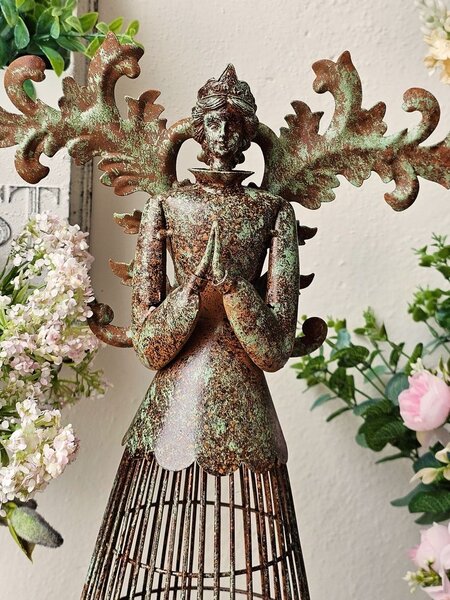 Candle Holder Angel 29x17x58 Cm Brown Metal Tea-Light Holder - 29*17*58 cm - Clayre & Eef