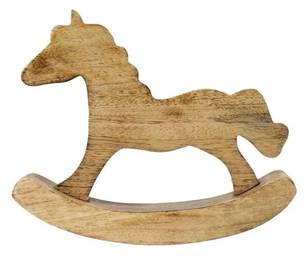 Dekorácia hojdací koník z mangového dreva - 17*2,5*14 cm - Mars & More