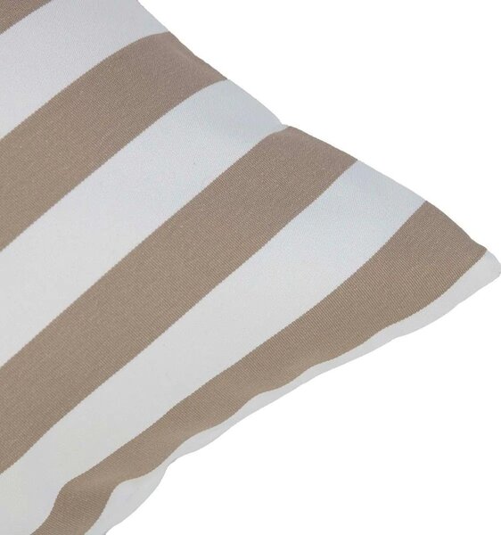 Vonkajší vankúš s béžovými pruhmi Lef - 45*45 cm - Mars & More