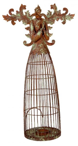 Candle Holder Angel 29x17x58 Cm Brown Metal Tea-Light Holder - 29*17*58 cm - Clayre & Eef