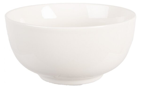 Biela porcelánová miska so srdiečkom Lovely Day - Ø 14*7 cm / 500 ml - Clayre & Eef