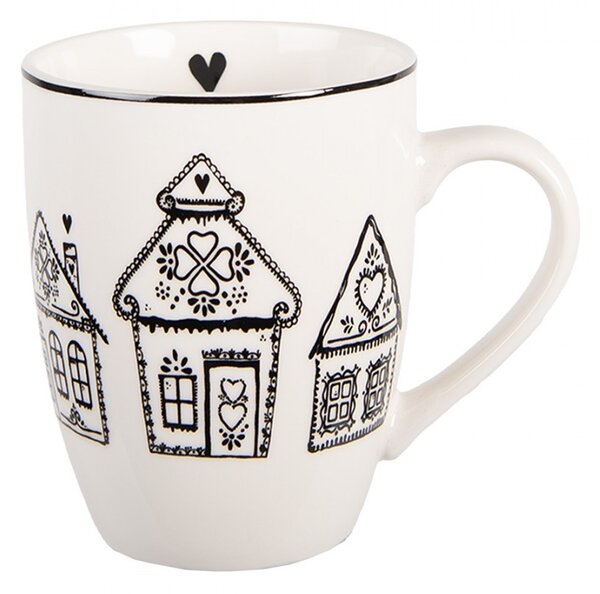 Hrnček s perníkovými chalúpkami Gingerbread Bliss - 12*8*10 cm / 300 ml - Clayre & Eef