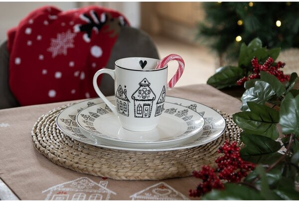 Hrnček s perníkovými chalúpkami Gingerbread Bliss - 12*8*10 cm / 300 ml - Clayre & Eef