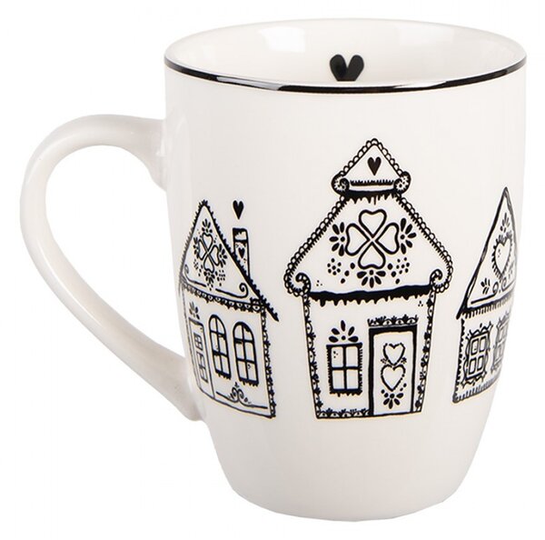 Hrnček s perníkovými chalúpkami Gingerbread Bliss - 12*8*10 cm / 300 ml - Clayre & Eef