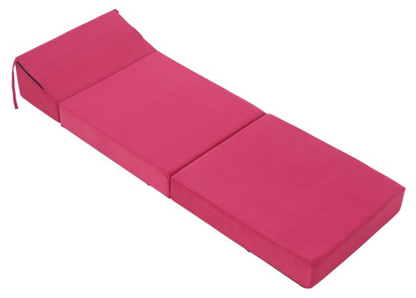 KONDELA Skladací matrac/kreslo, 2v1, ružová magenta, PELOS