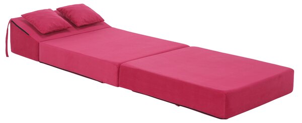 KONDELA Skladací matrac/kreslo, 2v1, ružová magenta, PELOS