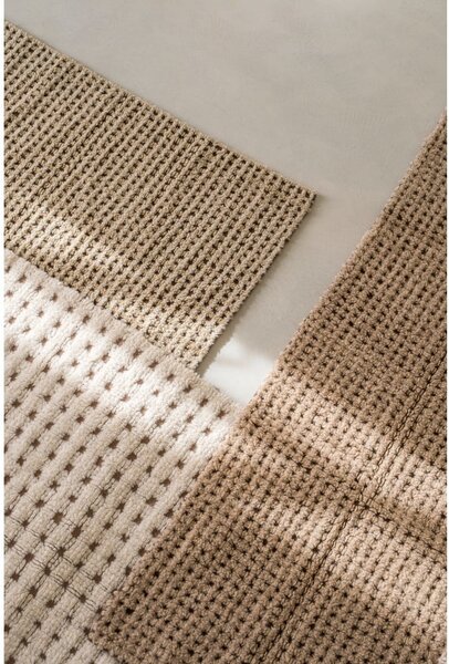 Prateľný/ručne tkaný vlnený behúň v prírodnej farbe 80x230 cm Unexpected Wool – Lorena Canals