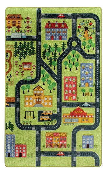 Detský koberec Green Small Town, 200 × 290 cm