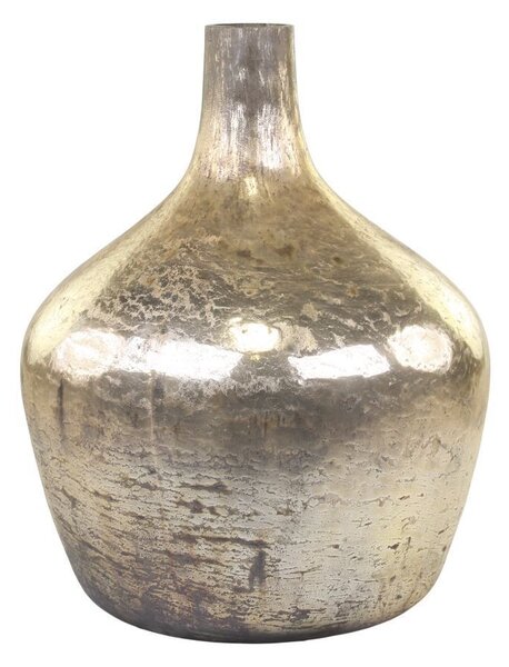 Zlatá ortuťová sklenená dekoračná váza Vissia - Ø 25*33 cm - Chic Antique