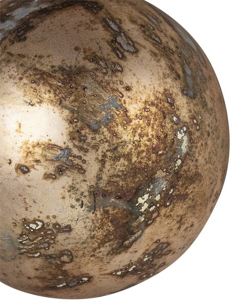 Hnedá antik sklenená vianočná guľa s jeleňom Deer - Ø 12*19 cm - Mars & More