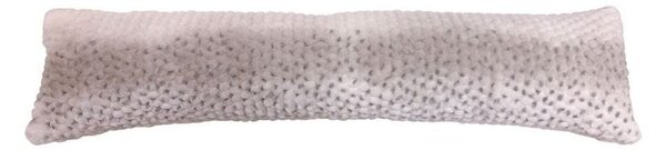 Biely plyšový dlhý vankúš Curly Teddy White Off - 90*13*20cm - Mars & More