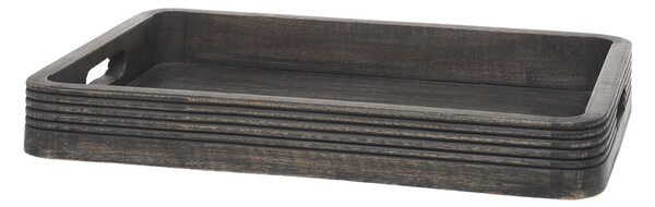 Granitový antik drevený servírovací podnos s uchami Tours Tray - 30*40 cm - Chic Antique