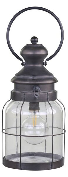 Francúzsky stajňový lampáš so žiarovkou a časovačom French Stable - Ø 16,5*36 cm - Chic Antique