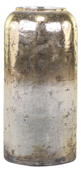 Zlatá antik ortuťová sklenená dekoračná váza Ioana - Ø 19*40 cm - Chic Antique