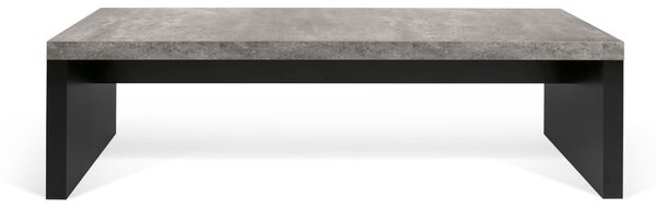 Čierno-sivá lavica v betónovom dekore TemaHome Detroit, 140 x 43 cm