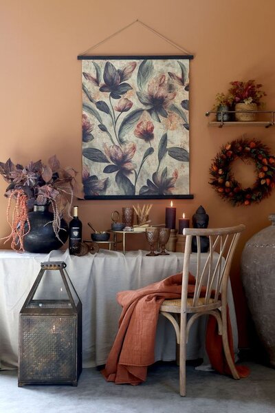 Terakotová dekorácia vetvička listy Fleur - 104 cm - Chic Antique