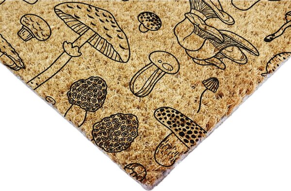 Rohožka z kokosového vlákna 40x60 cm Mushrooms – Artsy Doormats