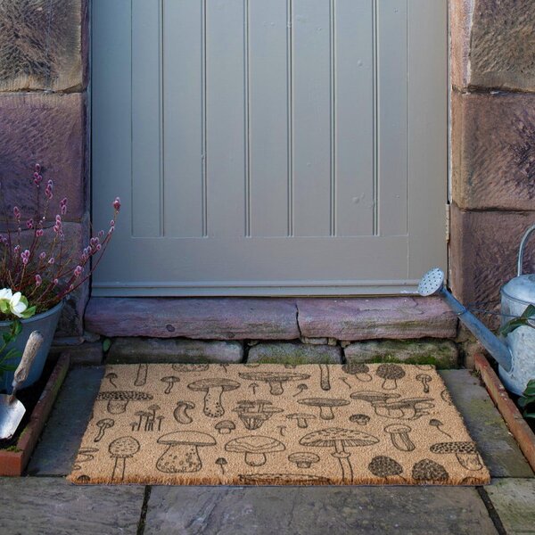 Rohožka z kokosového vlákna 40x60 cm Mushrooms – Artsy Doormats