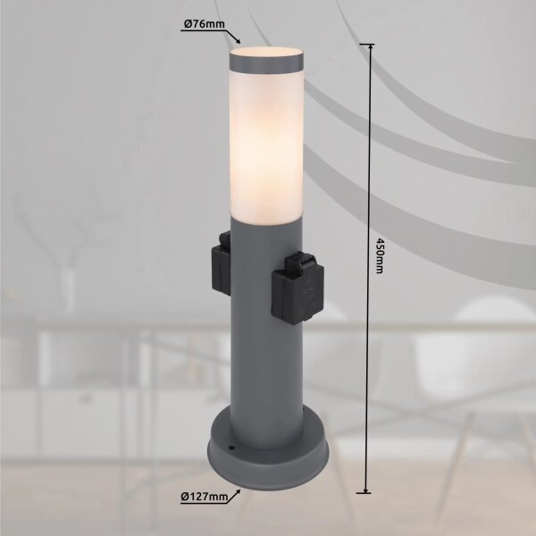Globo 3158AK - Vonkajšia lampa s 2 zásuvkami BOSTON 1xE27/23W/230V IP44