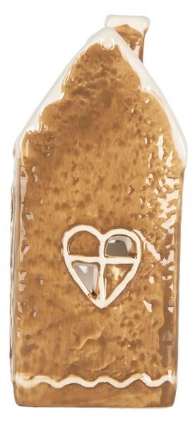 Perníková chalúpka na čajovú sviečku Gingerbread Cott - 12*7*16 cm - Clayre & Eef