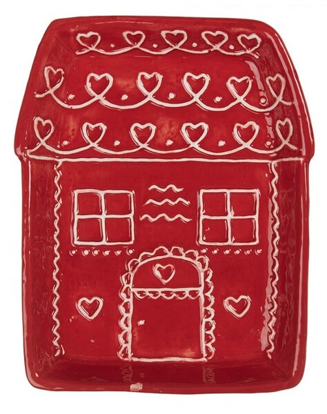 Keramický tanierik perníková chalúpka Gingerbread Cott - 15*19*3 cm - Clayre & Eef