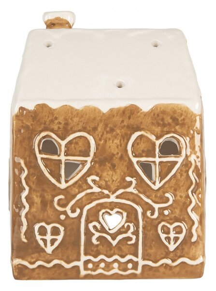 Perníková chalúpka na čajovú sviečku Gingerbread Cott - 12*7*16 cm - Clayre & Eef