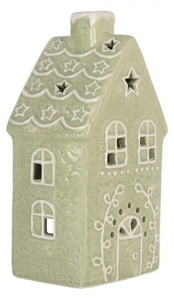 Perníková chalúpka na čajovú sviečku Gingerbread Cott - 11*9*21 cm - Clayre & Eef