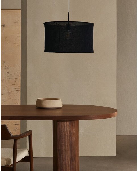 Okrúhly jedálenský stôl s doskou v dekore orechového dreva 100x240 cm Nealy – Kave Home