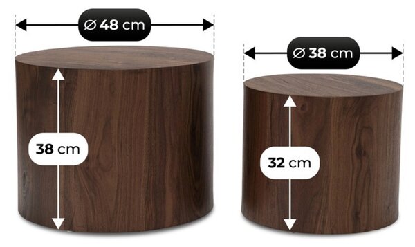 LEILA konferenčný stolík set, orech