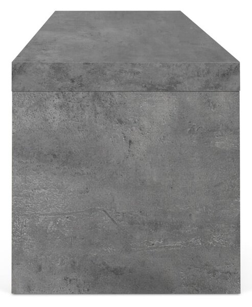 Dvojitý televízny stolík čierny s betónovým dekorom TemaHome Cliff, 125 × 40 cm