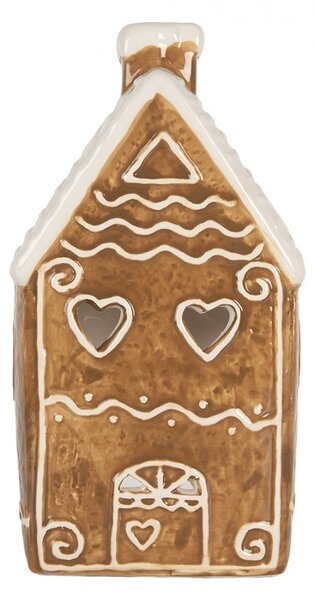 Perníková chalúpka na čajovú sviečku Gingerbread Cott - 11*9*21 cm - Clayre & Eef