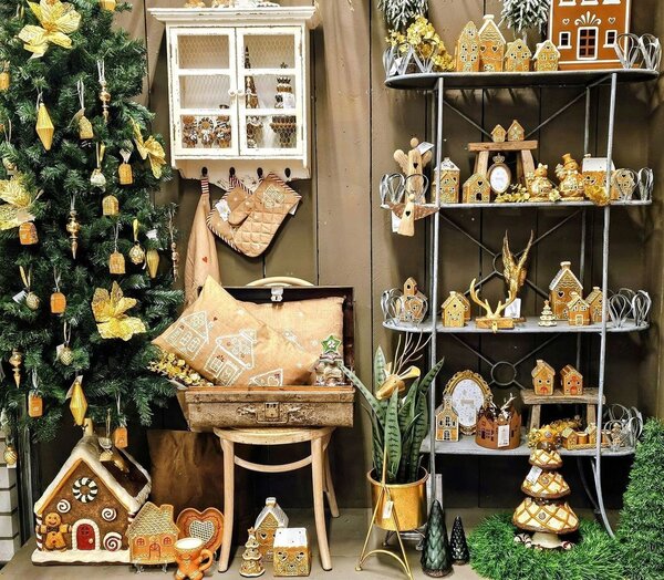 Keramický tanierik perníková chalúpka Gingerbread Cott - 20*18*3 cm - Clayre & Eef