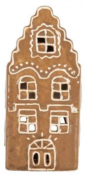 Perníková chalúpka na čajovú sviečku Gingerbread Cott - 8*7*16 cm - Clayre & Eef