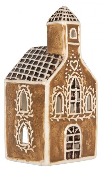 Perníková chalúpka na čajovú sviečku Gingerbread Cott - 8*7*17 cm - Clayre & Eef