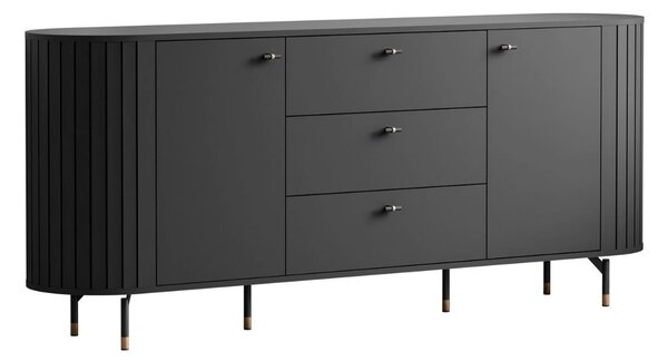 KOMODA LANDRY PRESTIGE 2D3 ČIERNA 190 cm