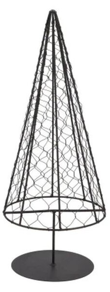 Čierny antik kovový drôtený vianočný stromček Tree - Ø 14*34 cm - daan kromhout