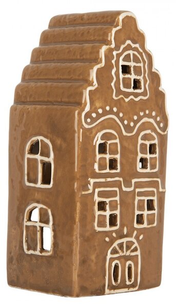 Perníková chalúpka na čajovú sviečku Gingerbread Cott - 8*7*16 cm - Clayre & Eef