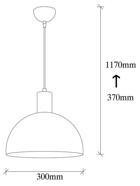 Čierne/v zlatej farbe závesné svietidlo s kovovým tienidlom ø 30 cm Bakh – Opviq lights