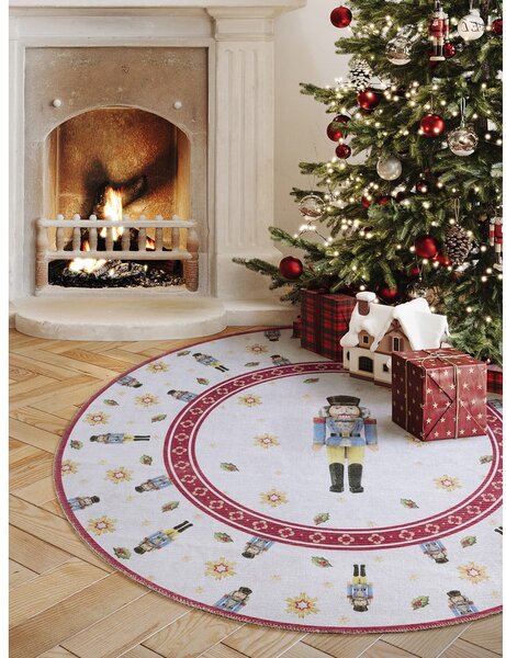 Červený okrúhly koberec s vianočným motívom ø 160 cm Toy's Delight Nutcracker – Villeroy&Boch