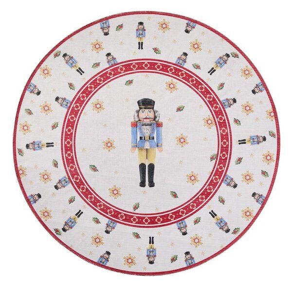 Červený okrúhly koberec s vianočným motívom ø 160 cm Toy's Delight Nutcracker – Villeroy&Boch