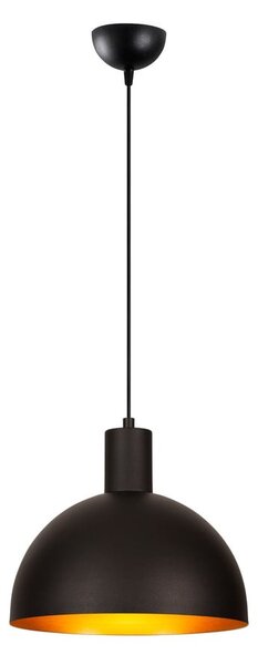 Čierne/v zlatej farbe závesné svietidlo s kovovým tienidlom ø 30 cm Bakh – Opviq lights