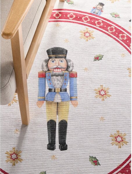 Červený okrúhly koberec s vianočným motívom ø 160 cm Toy's Delight Nutcracker – Villeroy&Boch