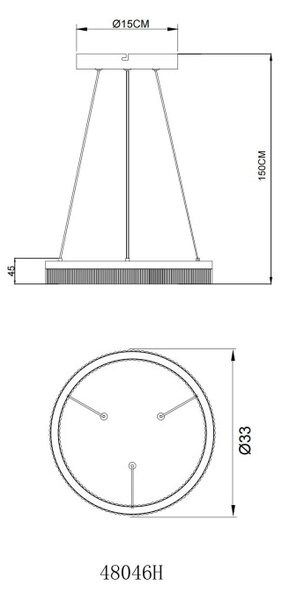 Globo 48046H LED závesné stropné svietidlo ZARA | 16W integrovaný LED zdroj | 1100lm | 3000K
